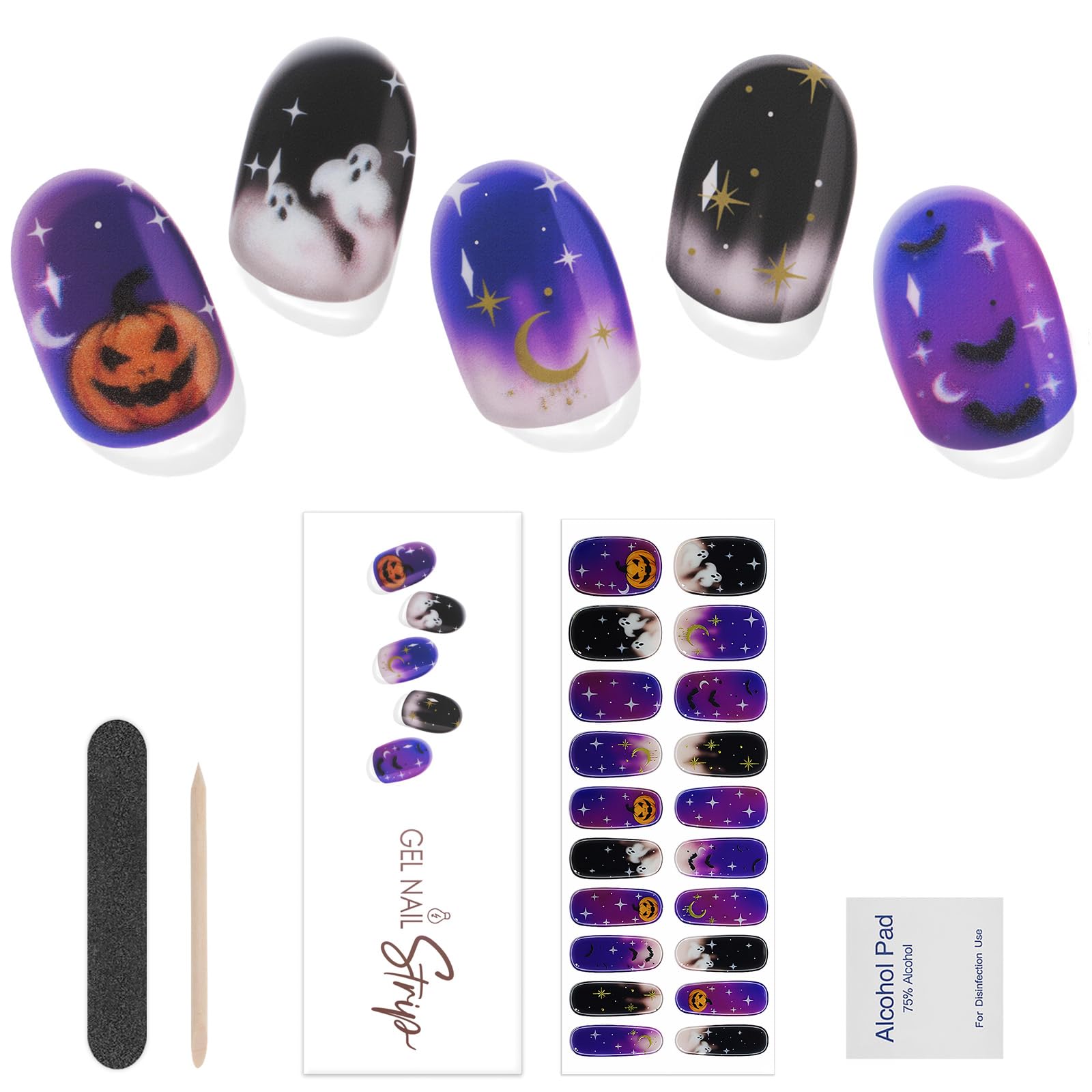 Amazon.co.jp: Chisafly ジェルネイルシール ハロウィン 硬化タイプ